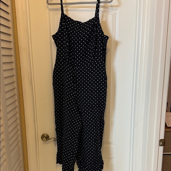 Old Navy Black and White Polka Dot Jumpsuit XL - Picture 1 of 3
